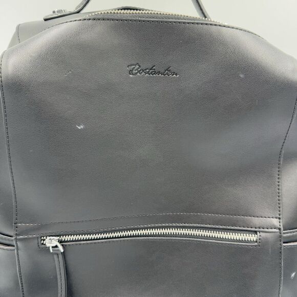 BOSTANTEN Black Genuine Leather Backpack Purse - Picture 4 of 9